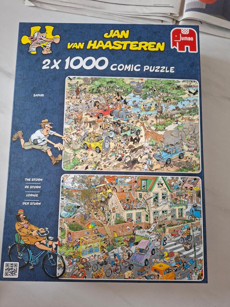 Veel puzzels Jan van Haasteren compleet, Ophalen of Verzenden, 500 t/m 1500 stukjes, Gebruikt