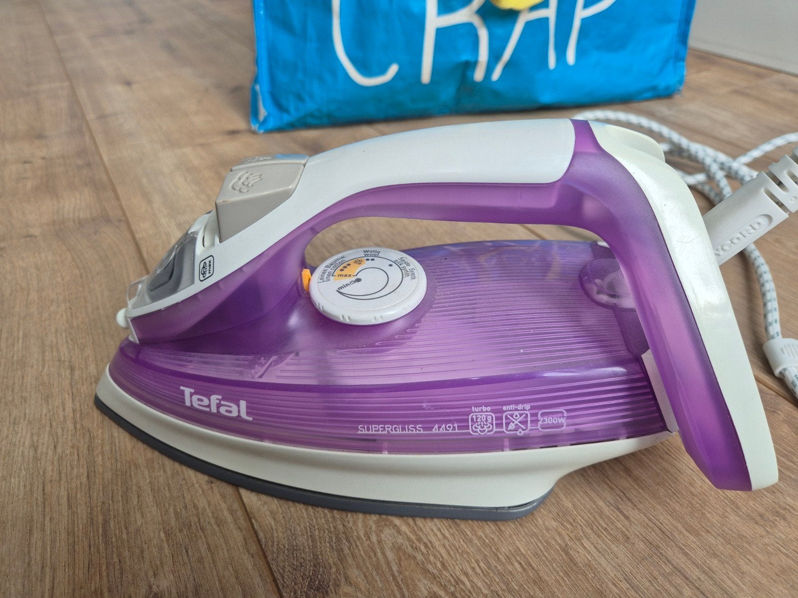 Tefal Supergliss 4491 Strijkijzer - Gebruikt, Witgoed en Apparatuur, Ophalen, Gebruikt, Strijkijzer met snoer