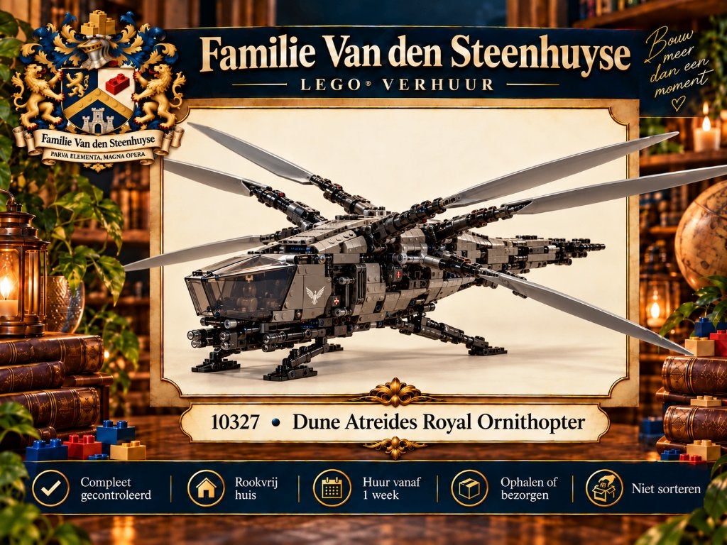 LEGO Dune Atreides Royal Ornithopter 10327 huren, Lego, Ophalen of Verzenden, Zo goed als nieuw, Icons