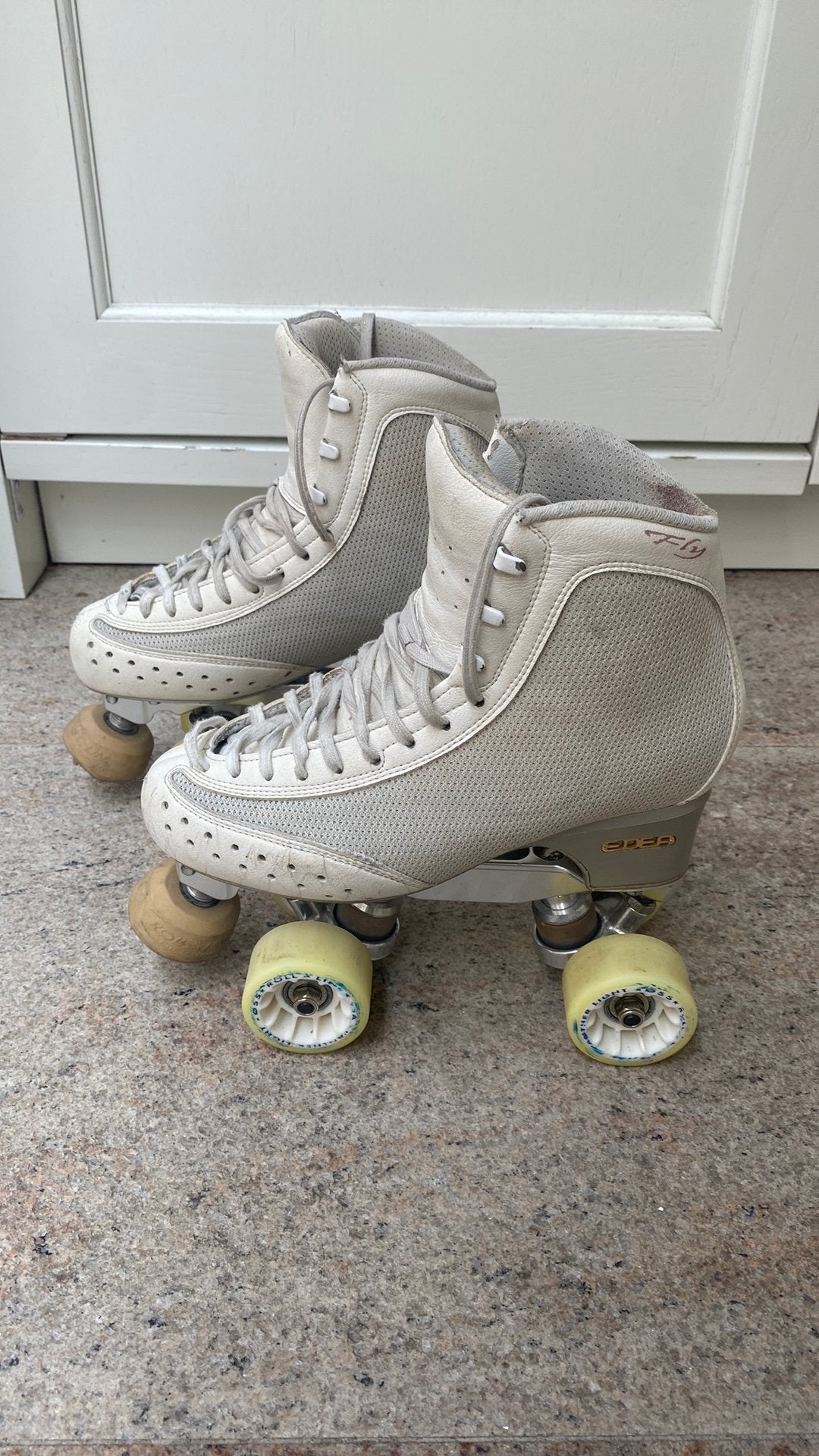 Mooie kuntstrolschaatsen edea fly, vrijrijders te koop, Ophalen of Verzenden, Gebruikt