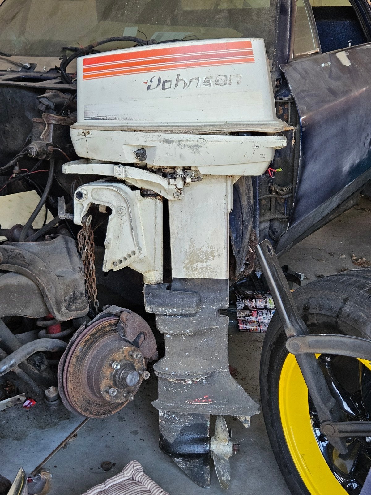 Johnson 25pk buitenboordmotor - voor onderdelen/opmaak, Ophalen, Gebruikt, Motor en Techniek