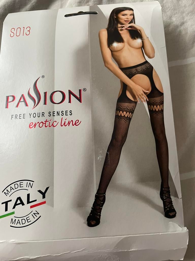 One size ouvert panty, Verzenden, Nieuw, Zwart, Panty