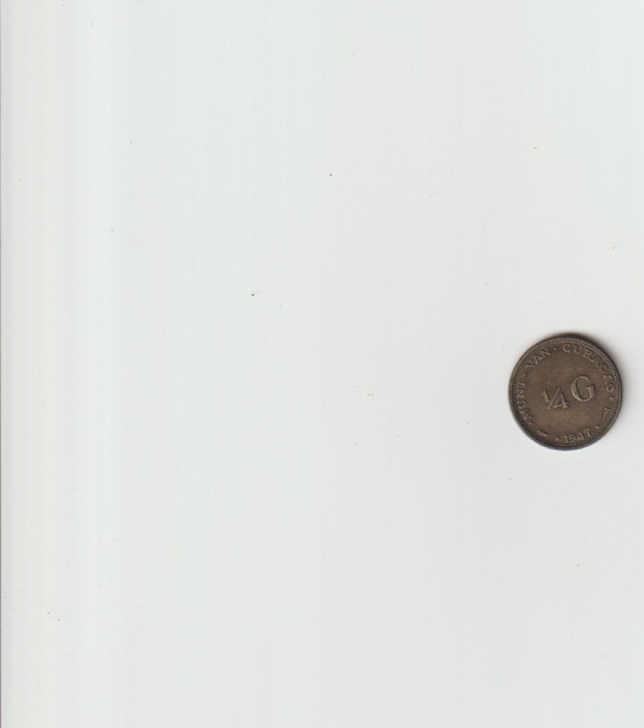 Zilveren munt: 1/ 4 Gulden 1947 - Curaçao (Wilhelmina), Ophalen of Verzenden, Zilver