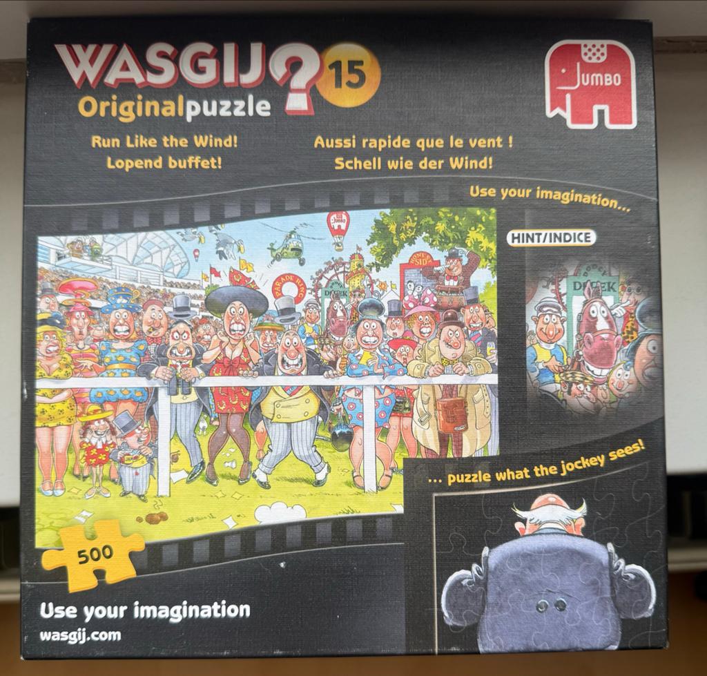 Wasgij Original 15: Run Like the Wind! (500 stukjes), Hobby en Vrije tijd, Denksport en Puzzels, Ophalen of Verzenden, Gebruikt