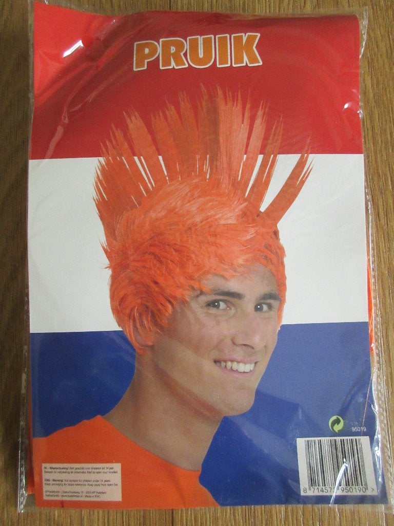 Koningsdag/EK/WK dames/heren pruiken - mutsen en accessoires, Ophalen of Verzenden, Nieuw, Oranje of Koningsdag