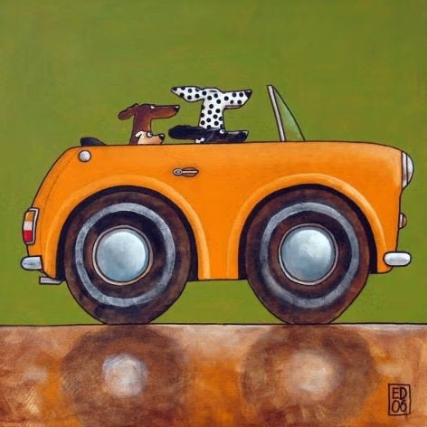 Ed van der Hoek, beperkte oplage, genummerd, gesigneerd, Antiek en Kunst, Voertuigen, Giclée, Papier/karton, Ophalen of Verzenden