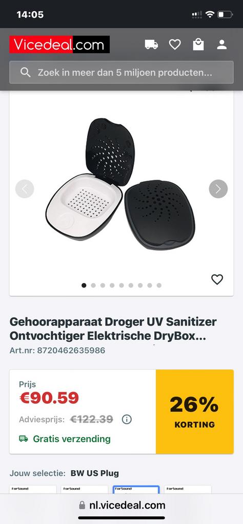 GEHOORAPPARAAT DROGER nieuw, Ophalen of Verzenden, Nieuw