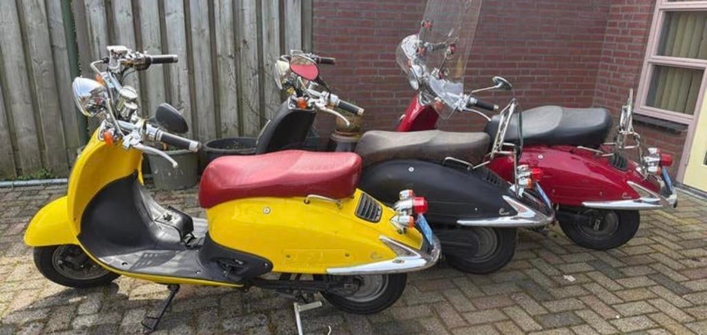 5 elektrische scooters + onderdelen - hobby stop, Fietsen en Brommers, Ophalen, Gebruikt, Maximaal 25 km/u, Elektrisch