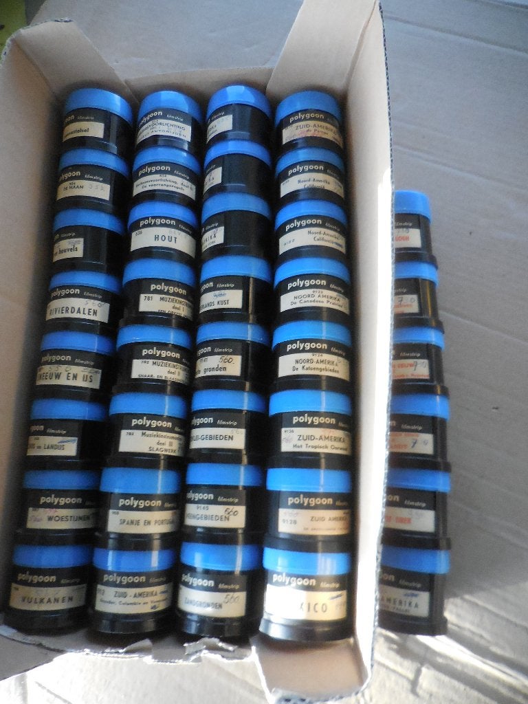 Polygoon Filmstrips 38x met tekstboekjes, Ophalen, 16mm film