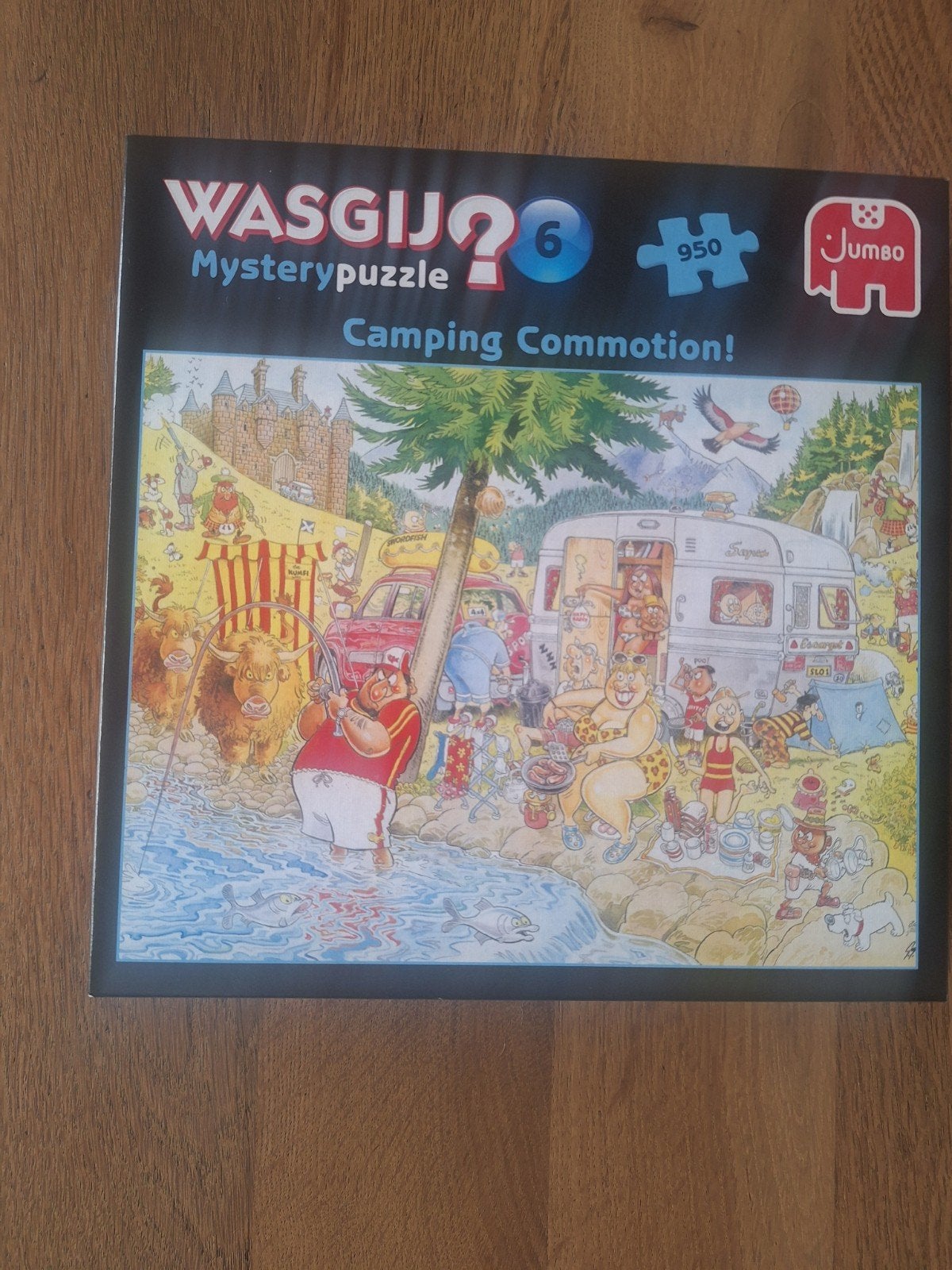 Wasgij Mystery Puzzel 6: Camping Commotion! (950 stukjes), Ophalen of Verzenden, 500 t/m 1500 stukjes, Zo goed als nieuw, Legpuzzel