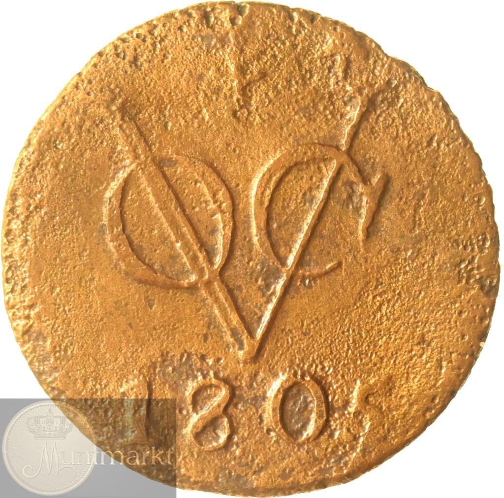 V.O.C. - Gelderland - Duit 1805, Ophalen of Verzenden, Vóór koninkrijk, Overige waardes, Losse munt