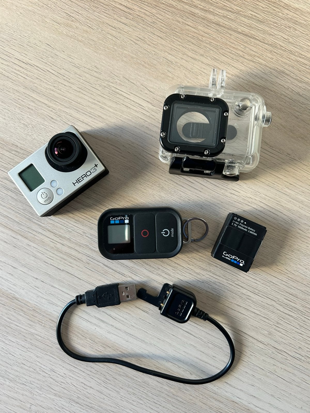GoPro HERO3+ met accessoires en afstandsbediening, Ophalen of Verzenden, Gebruikt, GoPro