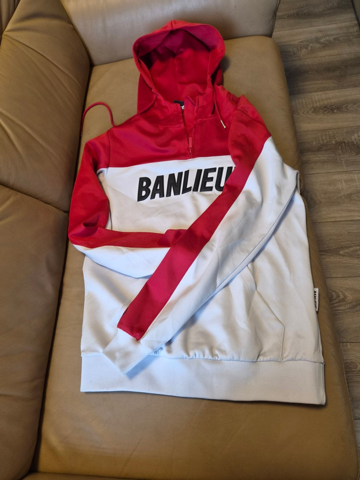 Heren trainingspak Banlieue rood/wit maat S, Ophalen of Verzenden, Zo goed als nieuw, Maat 46 (S) of kleiner, Banlieue