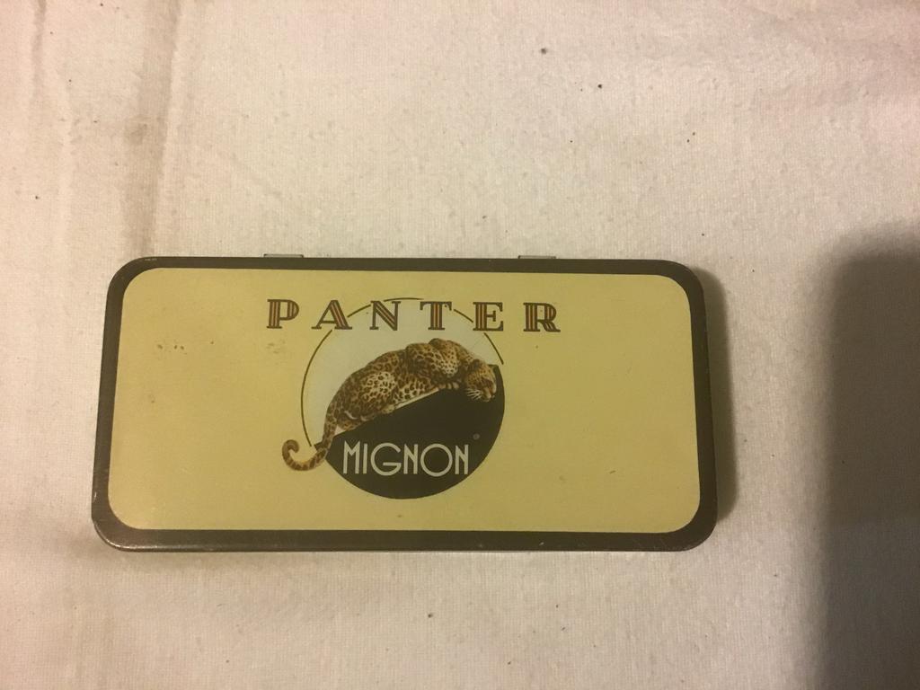 Antiek Panter Mignon sigarenblikje - H. & J. van Schuppen, Ophalen of Verzenden