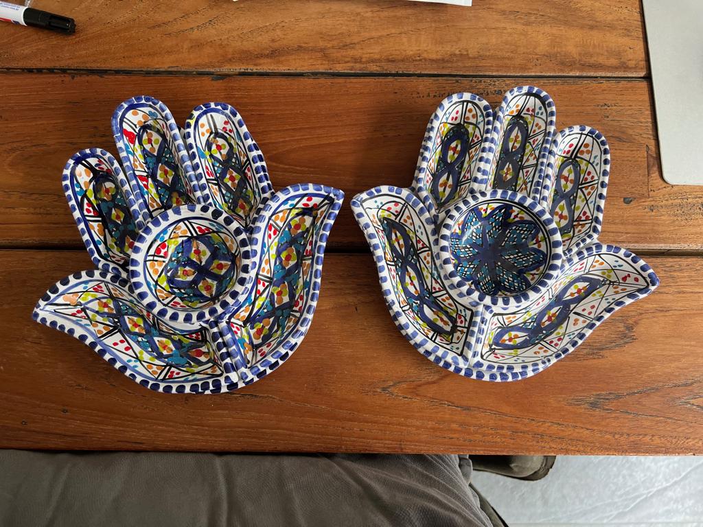 Marokkaanse schaal tapas hand van fatima fatma hamsa, Huis en Inrichting, Verburgt Vintage, Ophalen of Verzenden, Schipluidenlaan 20 5035KJ Tilburg