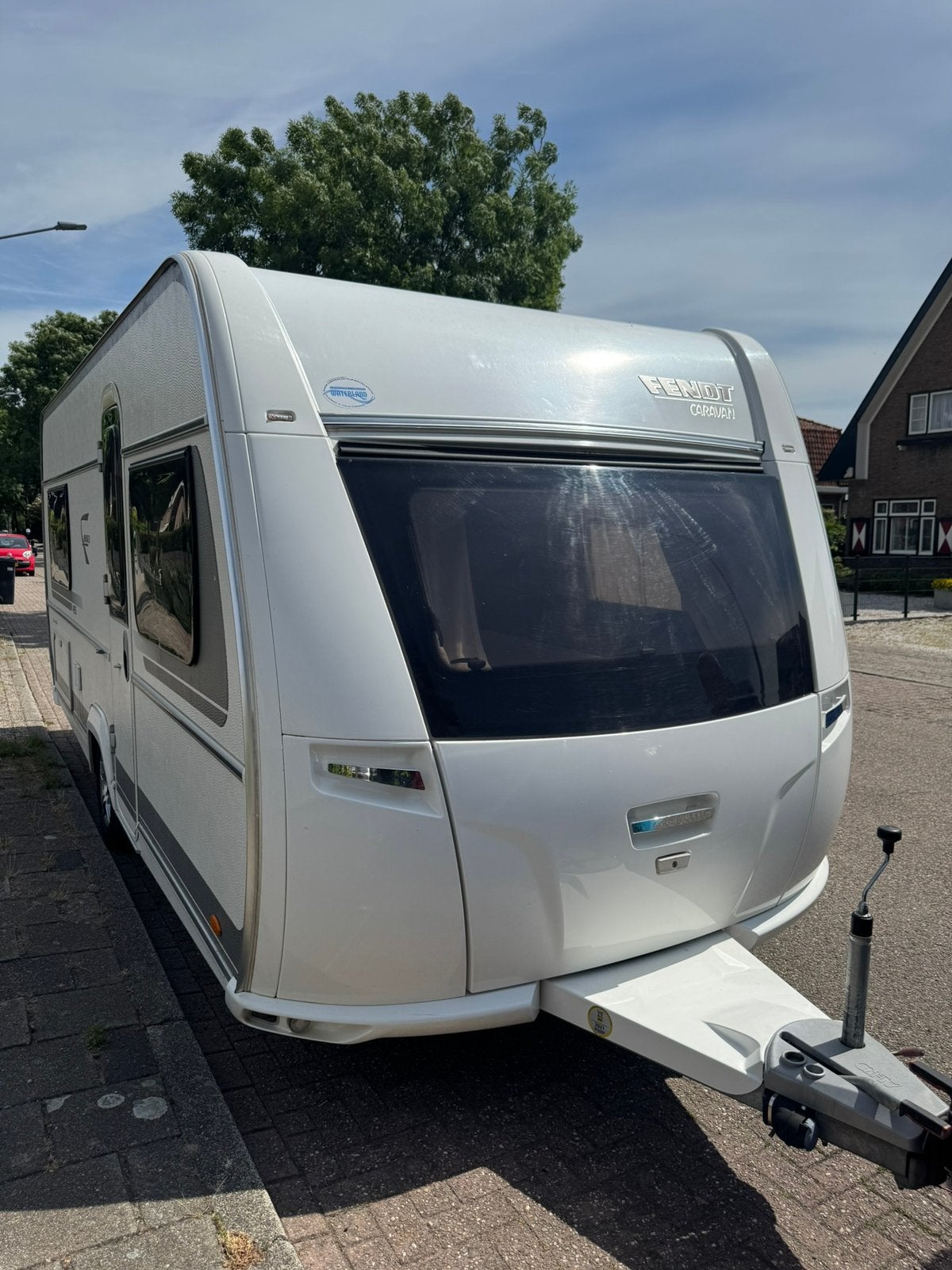 Fendt bianco selection 495, Caravans en Kamperen, Caravans, Schokbreker, Frans bed, Bedrijf, Treinzit