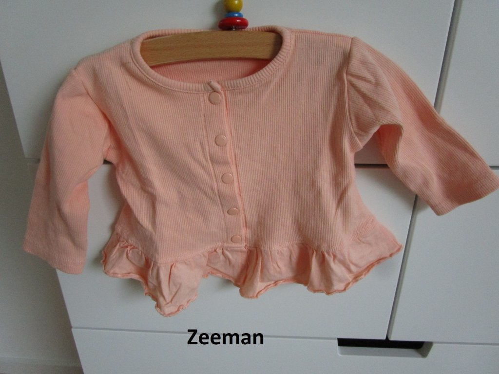 Zeeman - zalmkleurig vestje maat 68, Kinderen en Baby's, Babykleding | Maat 68, Zeeman, Ophalen of Verzenden, Zo goed als nieuw