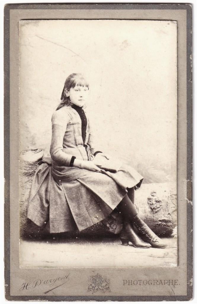 CDV - Jonge Vrouw Kind Meisje Jurk - Foto D'Argent Brussel, Verzamelen, Gebruikt, Foto, Voor 1940, Buitenland