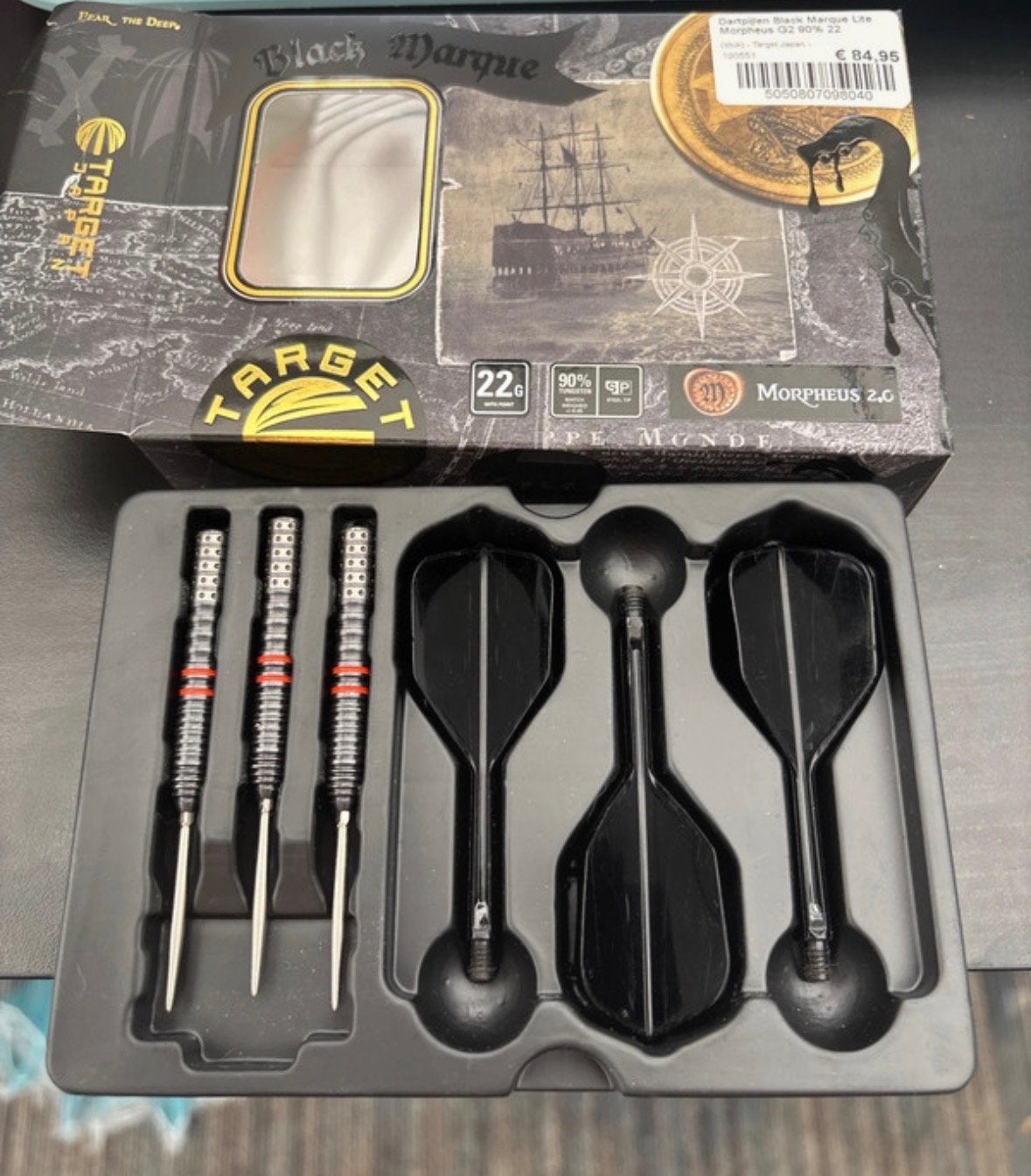 Target Japan Black Morpheus 2.0 Darts - 22g, Ophalen of Verzenden, Zo goed als nieuw, Pijlen