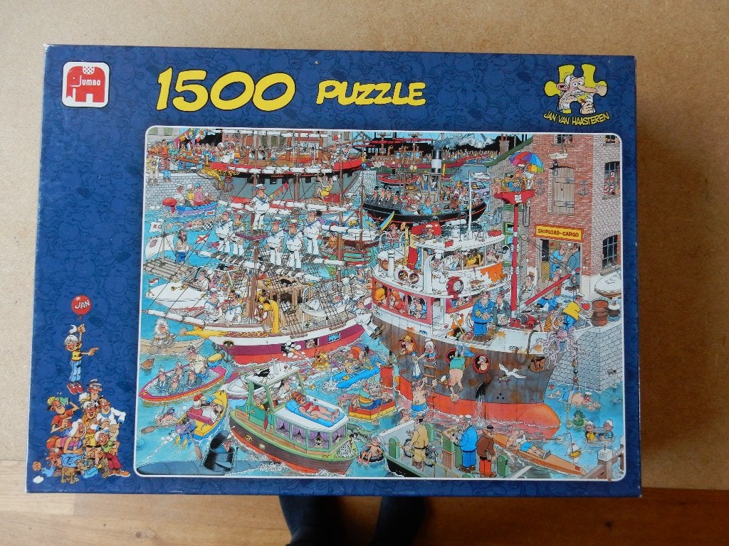 Jan van Haasteren, de haven, Ophalen of Verzenden, 500 t/m 1500 stukjes, Zo goed als nieuw, Legpuzzel