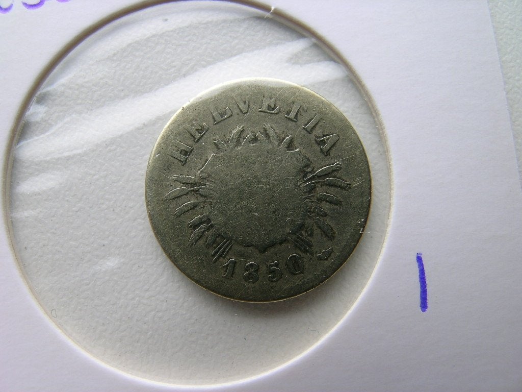 5 Rappen 1850 Zwitserland, Ophalen of Verzenden, Overige landen, Losse munt