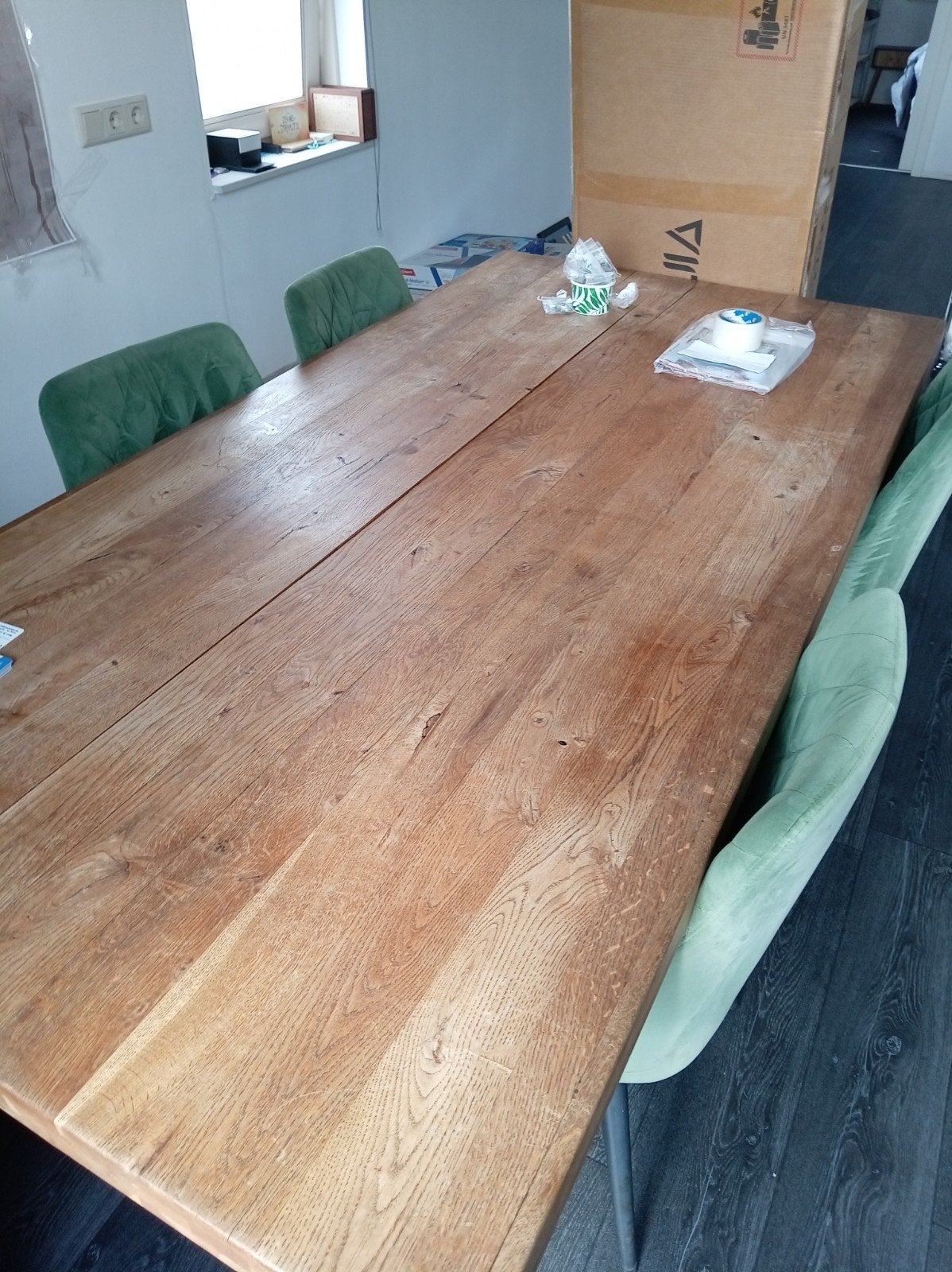 Eettafel, Ophalen, Gebruikt, 150 tot 200 cm, Teakhout