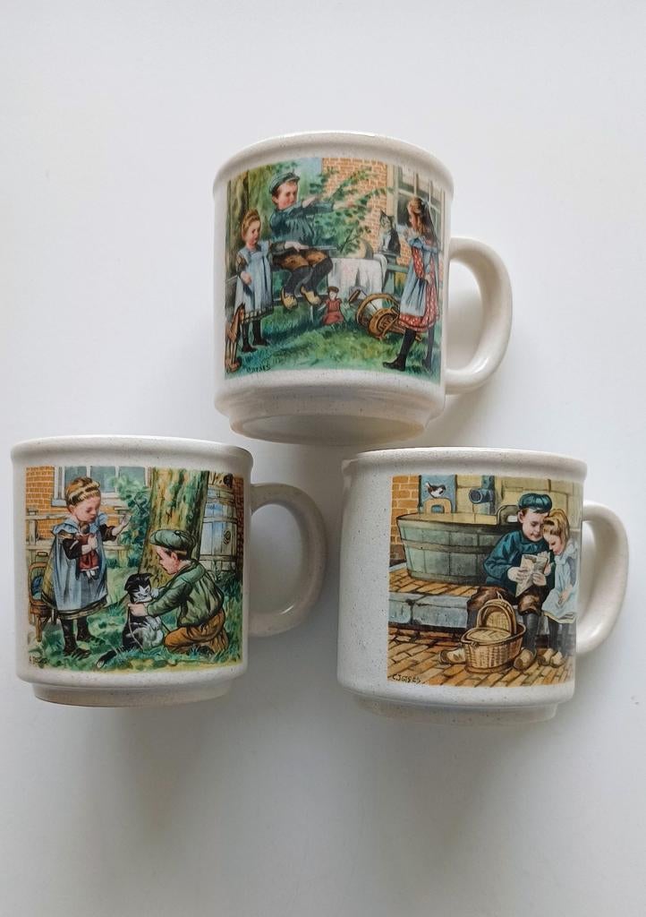 Nette bekers Ot en Sien 3 stuks, Ophalen of Verzenden