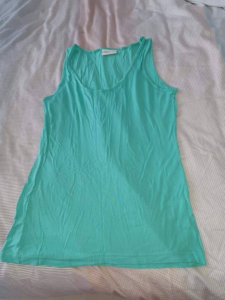 Mooie turquoise mouwloze top maat L, Maat 42/44 (L), Ophalen of Verzenden, Zonder mouw, Groen