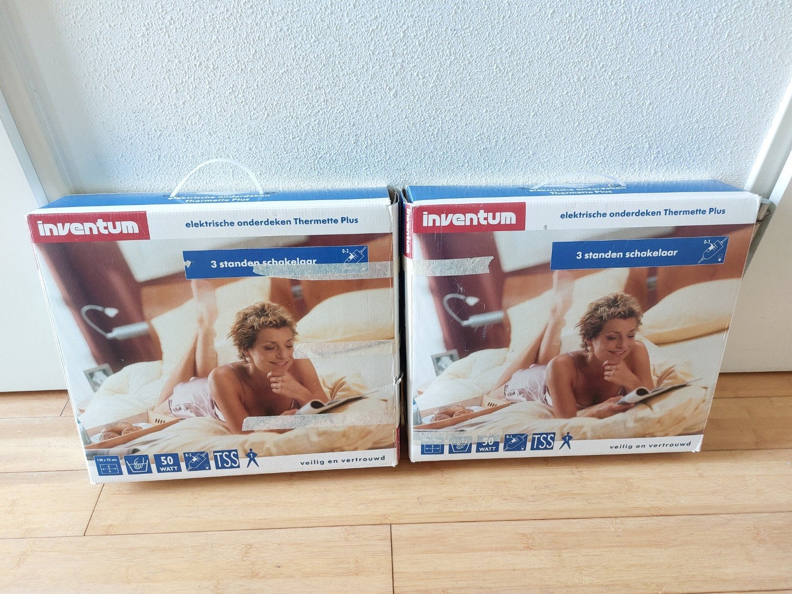 Elektrische onderdeken Inventum Thermette Plus, Huis en Inrichting, Ophalen, Gebruikt, Eenpersoons, Blauw