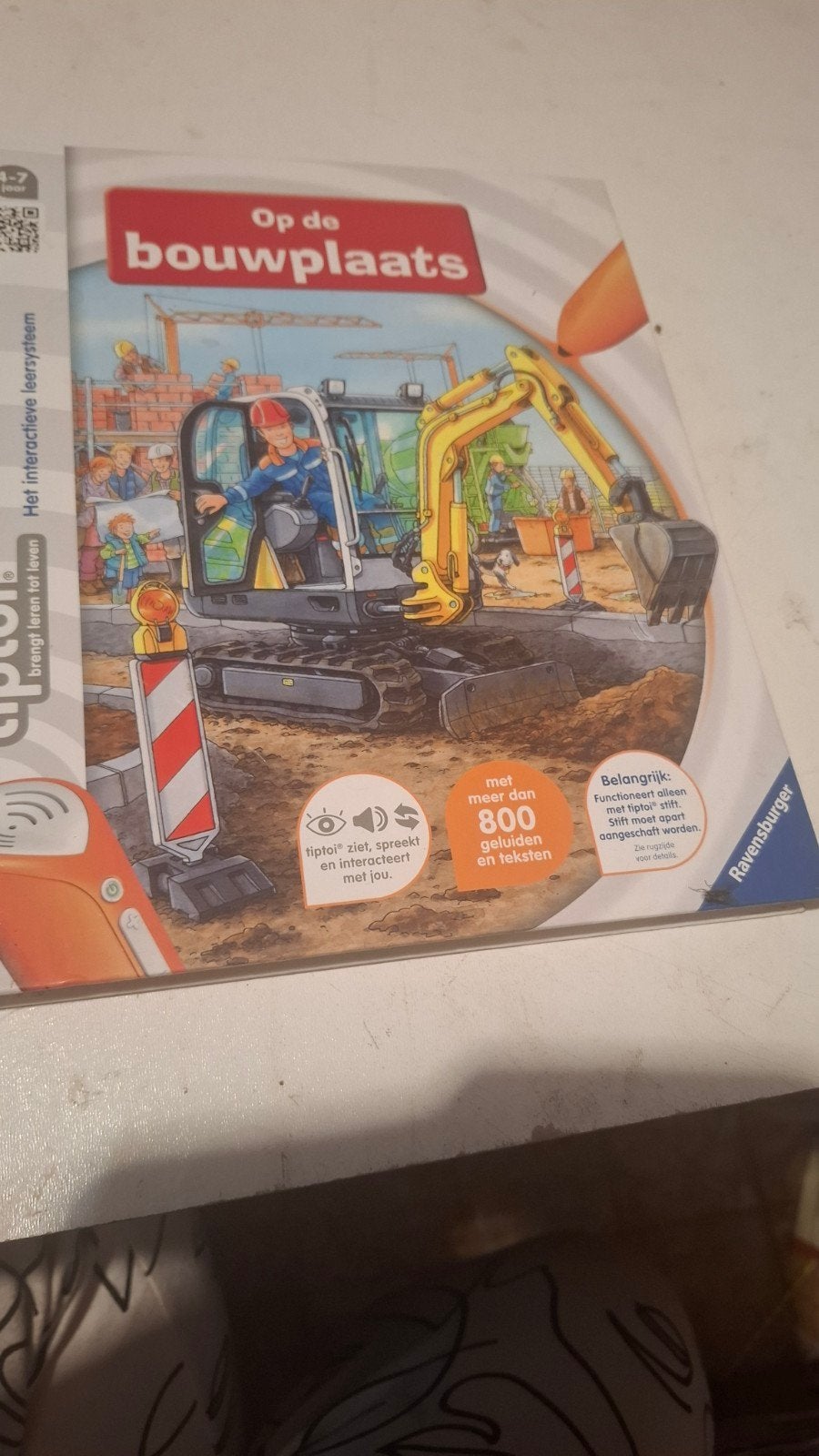 tiptoi boek op de bouwplaats met waterschade, Ophalen of Verzenden, Gebruikt, Taal en Lezen, Met geluid