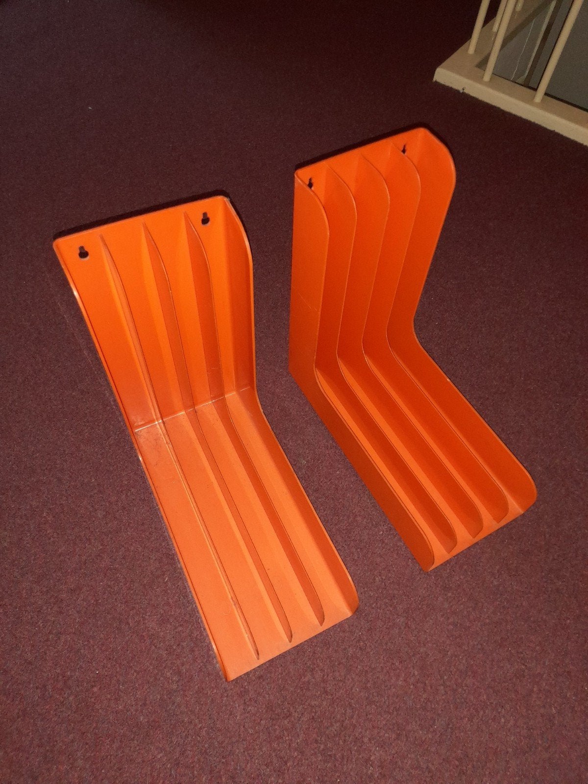 6 stuks  jaren 60/70 LP houders voor 35-40 platen per houder, Ophalen, Gebruikt, Kunststof