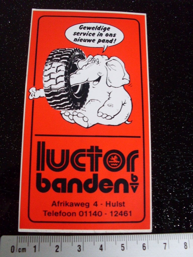 sticker luctor banden hulst logo, Verzenden, Zo goed als nieuw, Bedrijf of Vereniging
