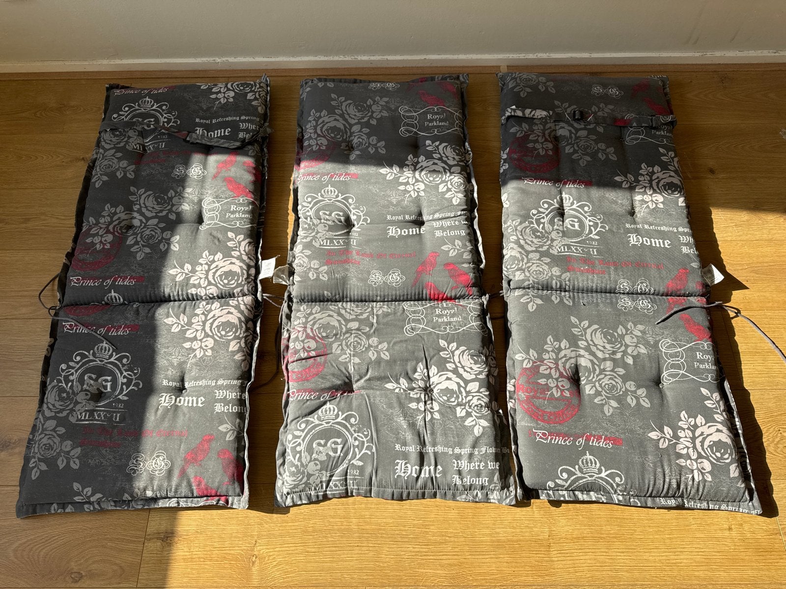 Set van 3 tuinstoelkussens - Hoge rug, Ophalen, Gebruikt