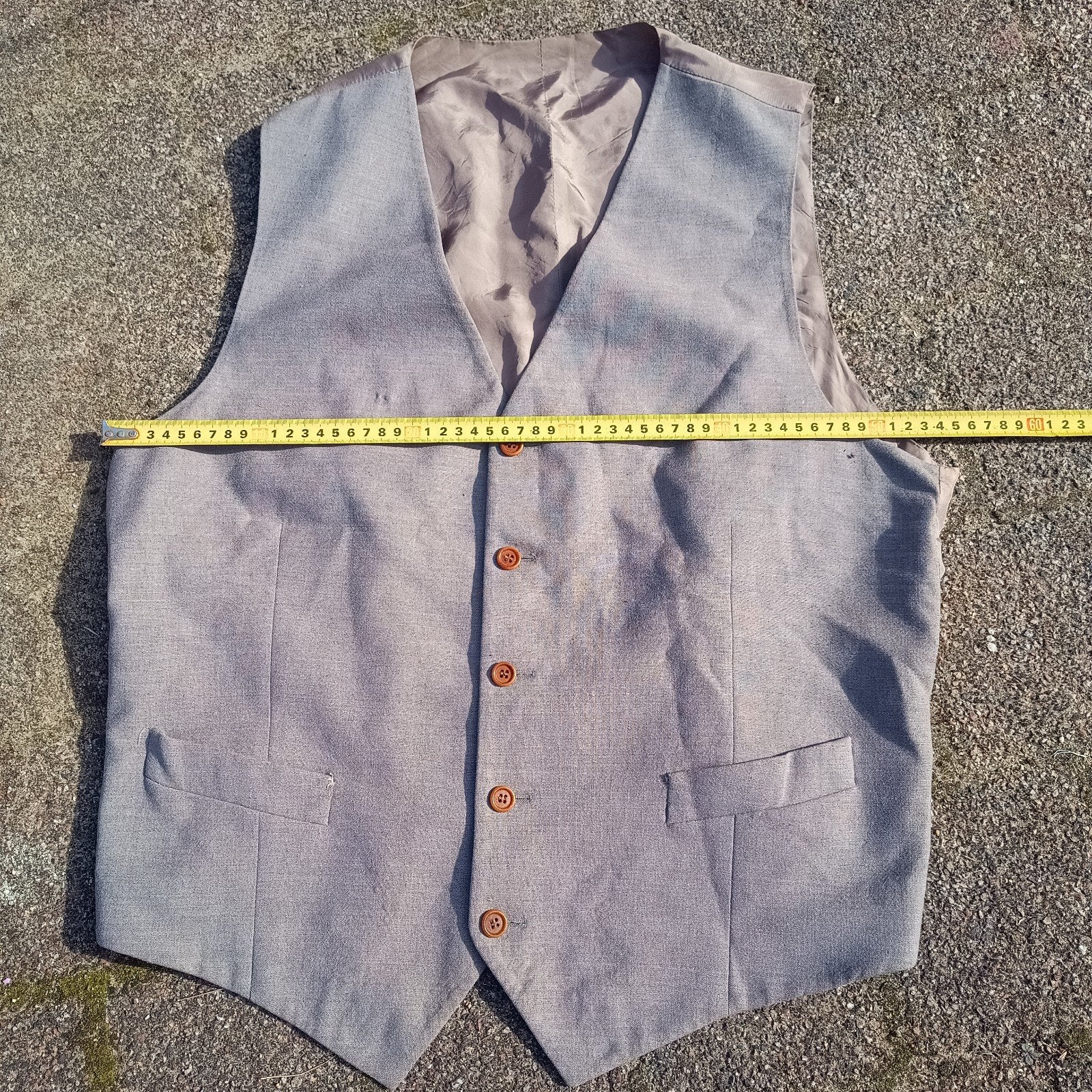 Tiroler trachten gilet 52 L gedragen Oktoberfest, Ophalen of Verzenden, Gedragen, Maat 52/54 (L), Beige