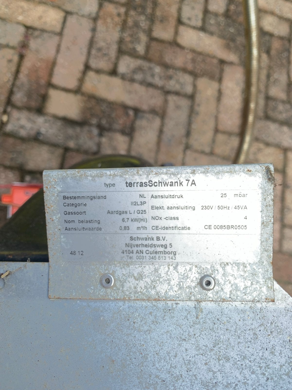 2x Schwank Terrasheater Gas met Afstandsbediening, Tuin en Terras, Terrasverwarmers, Ophalen, Gebruikt, Gas, Wand