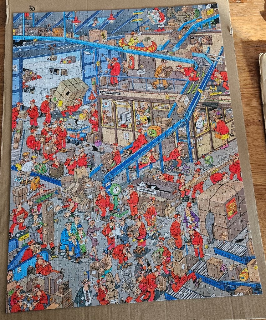 Puzzel Jan van Haasteren - International Parcels, Ophalen, 500 t/m 1500 stukjes, Zo goed als nieuw, Legpuzzel