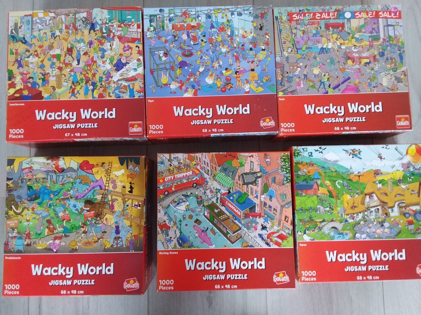 Wacky World Jigsaw Puzzels - 1000 stukjes per stuk, Ophalen of Verzenden, 500 t/m 1500 stukjes, Gebruikt, Legpuzzel