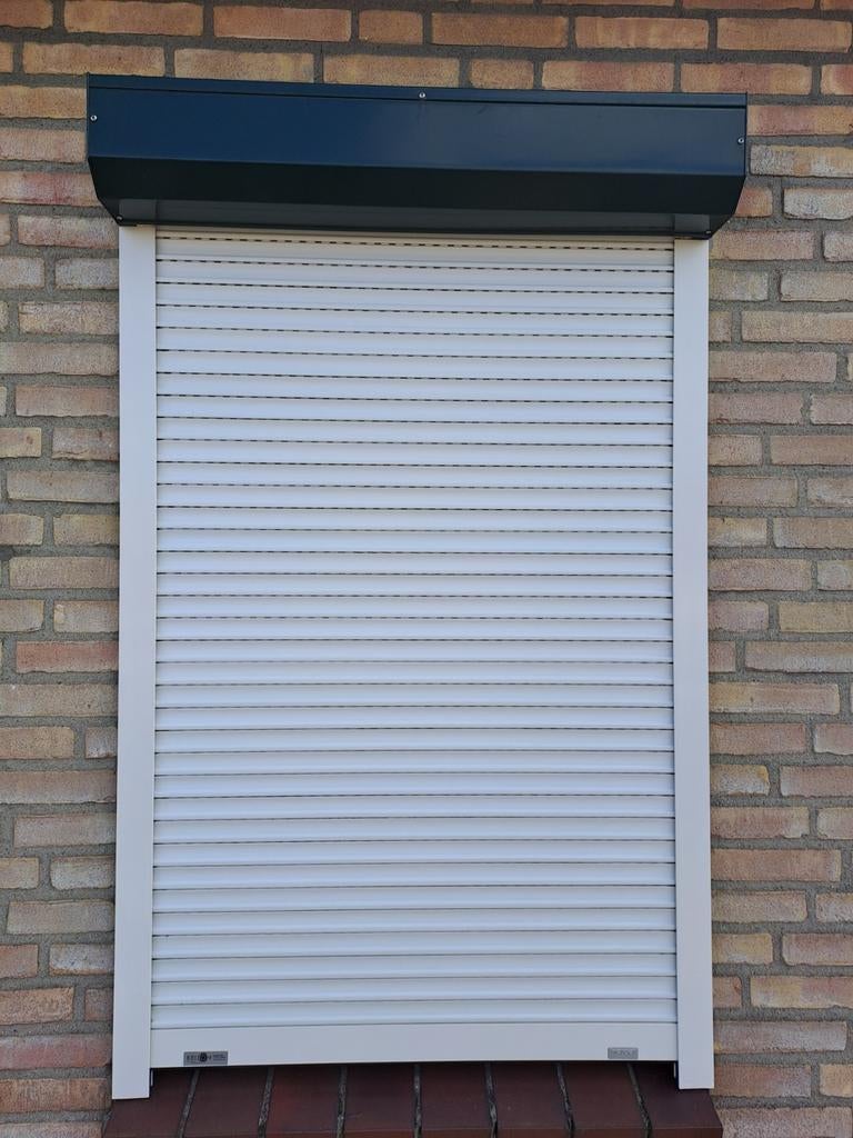 Rolluik groen/creme ral 9001, Doe-het-zelf en Verbouw, Rolluiken, Ophalen, Wit