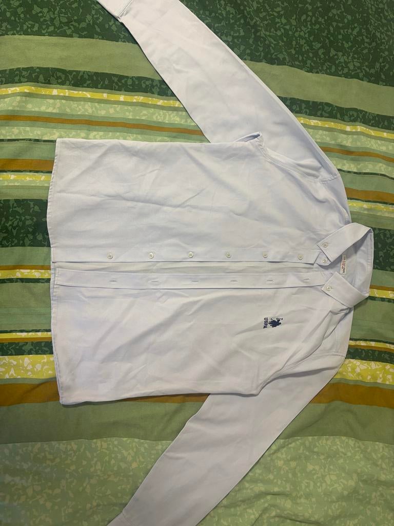 USPA Lichtblauw Heren Overhemd - Maat M, Ophalen of Verzenden, Zo goed als nieuw, Blauw, Halswijdte 39/40 (M)
