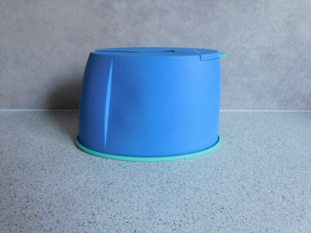 Tupperware Elite Voorraadbus 1,2 Ltr. Blauw Turquoise, 1200 ml, Blauw, Ophalen of Verzenden, Zo goed als nieuw