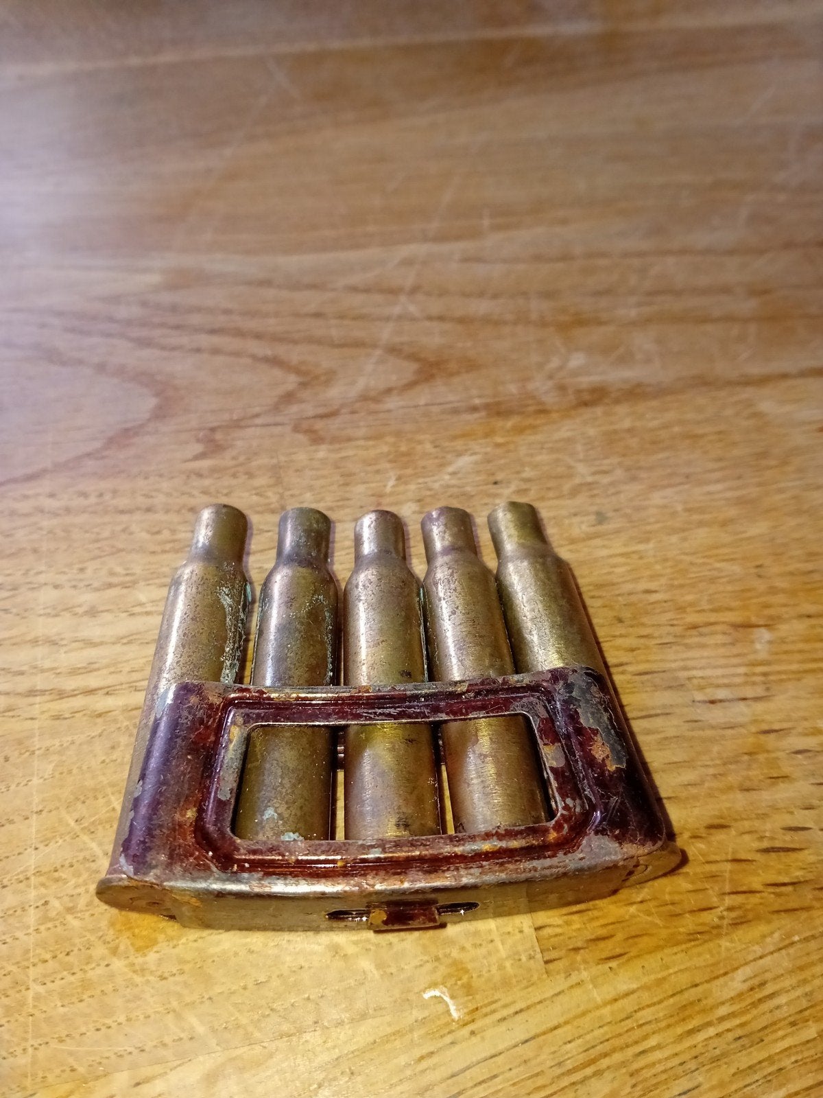 ​WO2 Nederlandse Hembrug M95 Laadstrip + Hulzen (6.5x53R) –, Ophalen of Verzenden, Nederland, Hulzen of Bodemvondsten