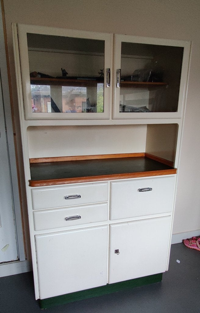 Houten (bij)keuken kasten (3x), Ophalen, Gebruikt, 50 tot 100 cm, Retro, vintage, boerderij, bijkeuken