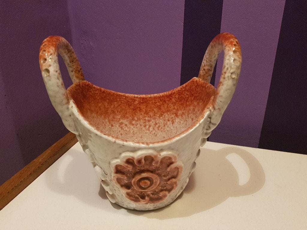 vintage retro Italy bloempot plantenpot bloem pot hang potje, Ophalen, Gebruikt, Binnen, Overige vormen