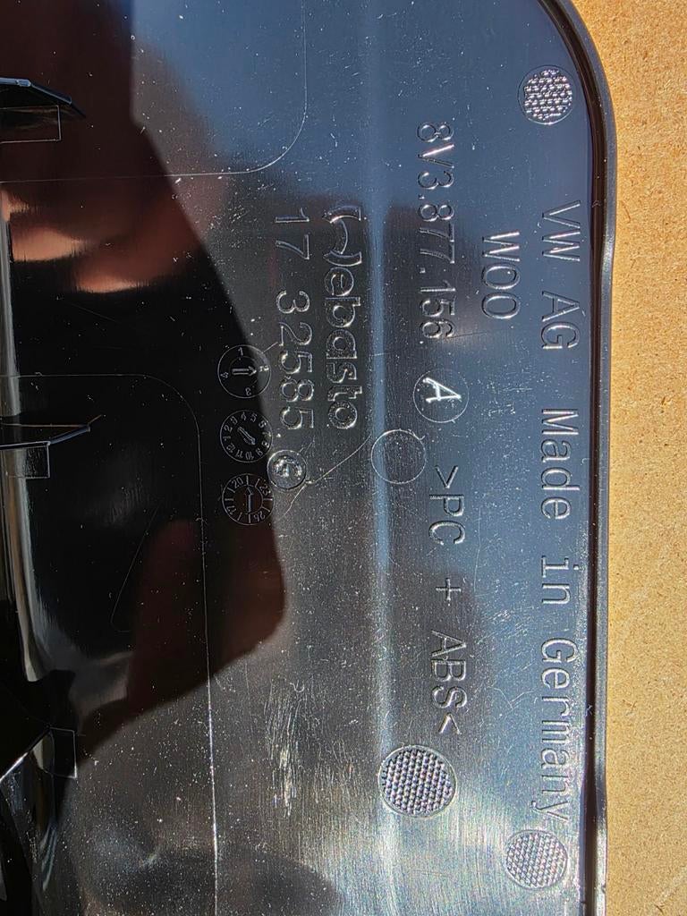 VW Golf Achterste Afdekkap Zonnedak - Webasto 3V3.877.156, Auto-onderdelen, Achterklep, Nieuw, Ophalen of Verzenden, Volkswagen