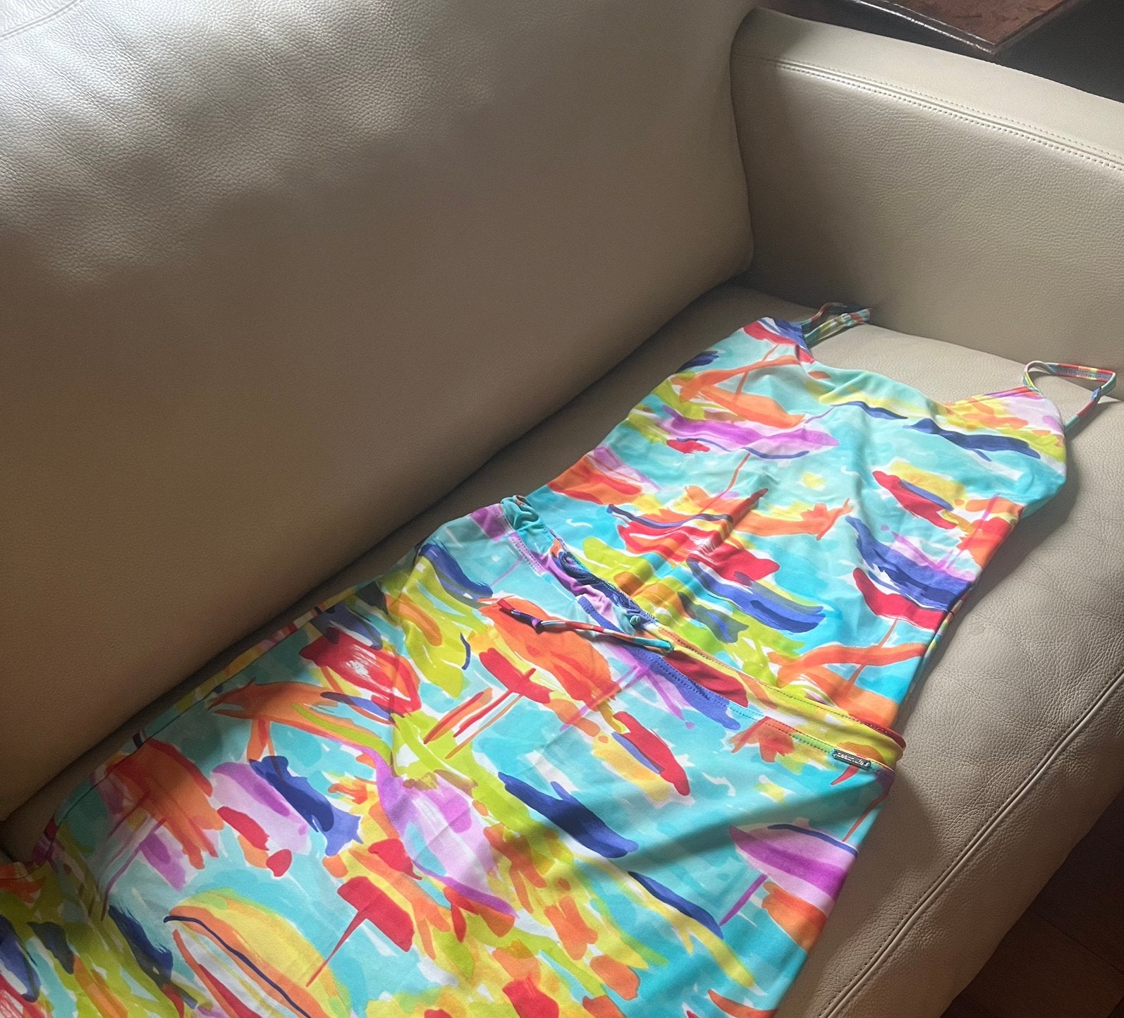 Beach life badpak met los  rokje maat 40 zgan, Kleding | Dames, Badmode en Zwemkleding, Ophalen, Zo goed als nieuw, Meerkleurig