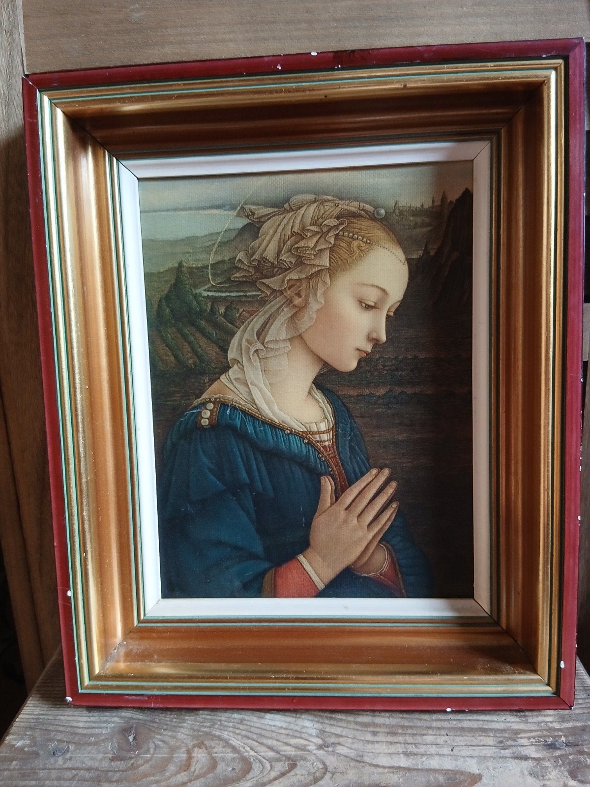 Reproductie Madonna (Luppina) Prent op doek, Antiek en Kunst, Ophalen of Verzenden