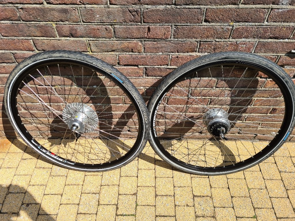Mooie Set 28 inch Wielen, Ophalen, Zo goed als nieuw, Elektrische fiets, Wiel