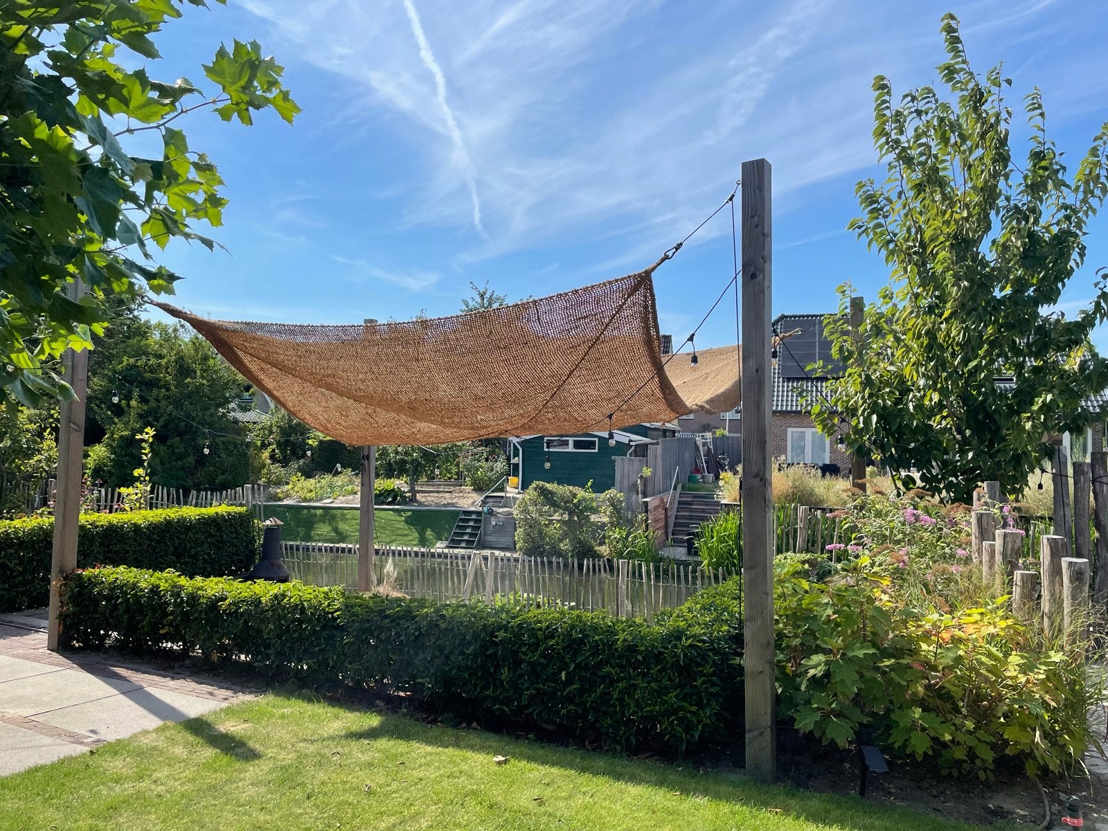 Zonz Kokos schaduwdoek / zonnedoek, Ophalen, Zo goed als nieuw