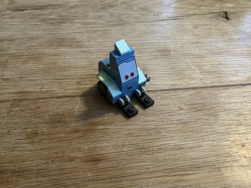 Lego cars blauwe vorkheftruck, Gebruikt, Overige thema's, Lego, Ophalen of Verzenden