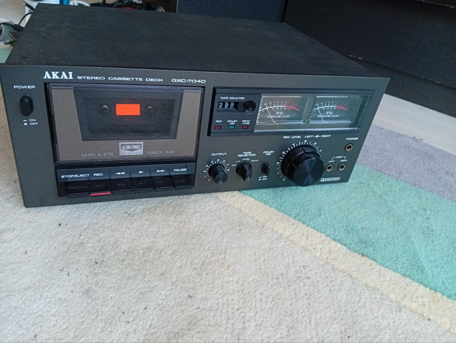 Akai GXC-704D Stereo Cassette Deck - Vintage Hifi, Ophalen of Verzenden, Enkel, Akai, Tiptoetsen